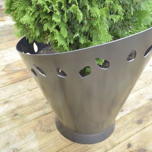 jardinera de acero galvanizado