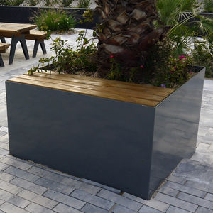 jardinera de acero galvanizado