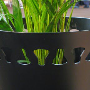 jardinera de acero galvanizado / redonda / moderna / para espacio público