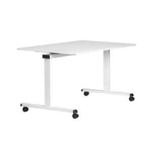 mesa de trabajo contemporánea / de material laminado / de melamina / con base metálica