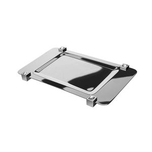 bandeja de servicio de metal cromado