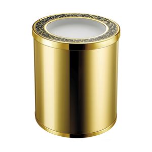 Cubo de basura de baño - 89100 - Windisch S.A. - de latón / de cristal