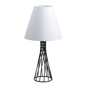 lámpara de mesa / contemporánea / de acero lacado / de tejido