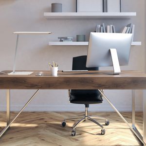 lámpara de mesa / contemporánea / de aluminio / de acero