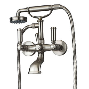 grifo mezclador para ducha / para bañera / de pared / de latón cromado