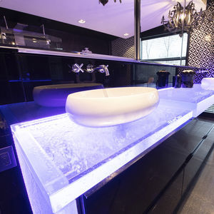encimera de lavabo doble