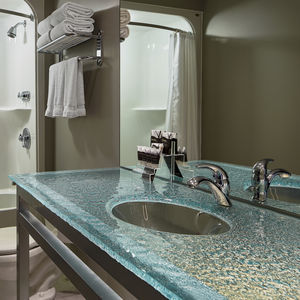 encimera de lavabo doble