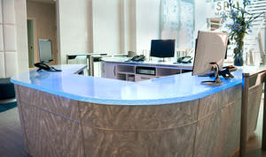 mostrador de recepción modular