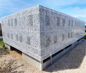 celosía con lamas de aluminio termolacado