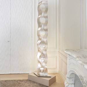 columna luminosa contemporánea / de acero inoxidable / halógena / de interior
