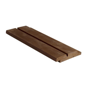 revestimiento de fachada en láminas / de madera modificada / liso / ranurado