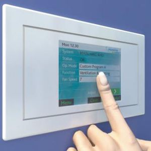 panel de control para sistema de ventilación