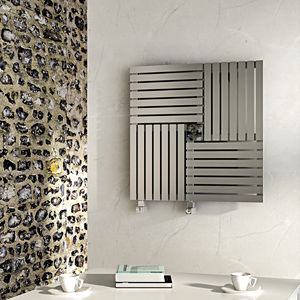radiador de agua caliente / de acero inoxidable / contemporáneo / cuadrado
