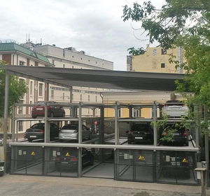 sistema de aparcamiento con plataforma