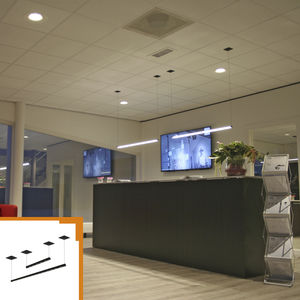 luminaria suspendida / LED / lineal / de aluminio