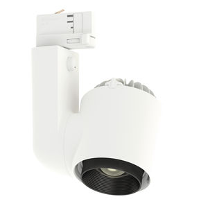 iluminación sobre riel LED / redonda / de aluminio / para el sector servicios