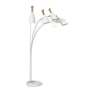 lámpara de pie / contemporánea / de aluminio / de latón