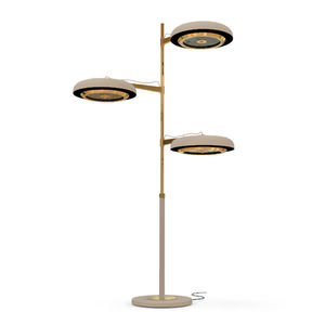 lámpara de pie / contemporánea / de aluminio / de latón