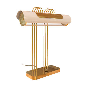 lámpara de mesa / clásica / de aluminio / de latón