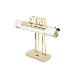 lámpara de mesa / Art Deco / de aluminio / de latón