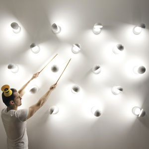 foco mural / de interior / LED / redondo
