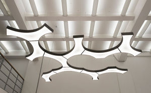 lámpara suspendida / de diseño original / de aluminio / LED