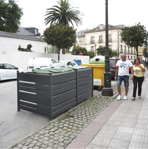 valla para espacio público / con barrotes / de acero galvanizado / modular