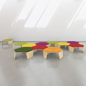 banqueta modular / contemporánea / de roble / de haya