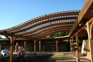 pérgola adosada