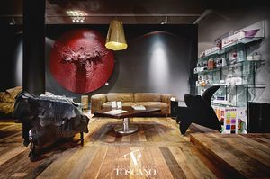 parquet macizo / para pegar / de teca / aceitado