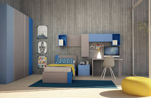 habitación para niños gris