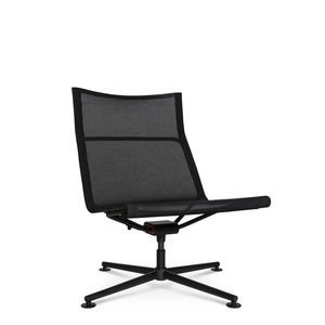 sillón bajo contemporáneo / de malla / de aluminio / giratorio