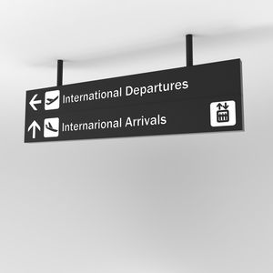 placa de señalización de orientación