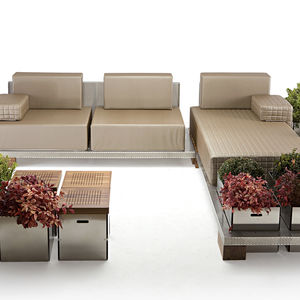 sofá de esquina / modular / contemporáneo / outdoor
