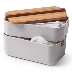 caja de almacenamiento de fibra de bambú