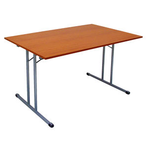 mesa de conferencia contemporánea / de madera / con base metálica / rectangular