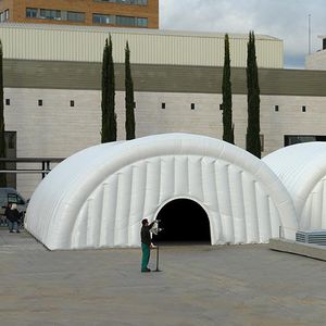 estructura hinchable para instalación deportiva