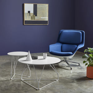 sillón de visita moderno / de tejido / con reposabrazos / tapizado