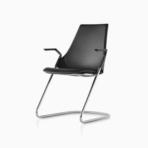 silla de visita contemporánea / con reposabrazos / tapizada / apilable