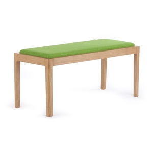 banqueta contemporánea / de roble / de nogal / de lana