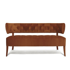 sofá contemporáneo / de terciopelo / contract / 2 plazas