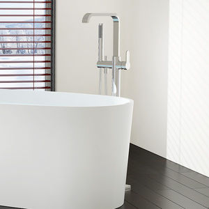 grifo monomando para lavabo / para bañera / para suelo / de latón cromado