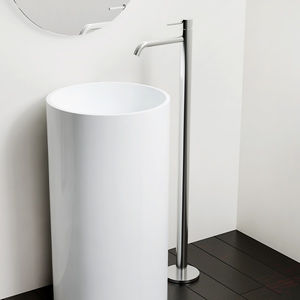 grifo monomando para lavabo / para bañera / para suelo / de latón cromado