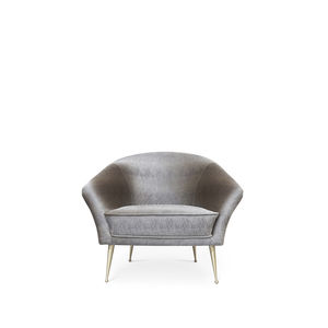 sillón clásico / de tejido / de latón