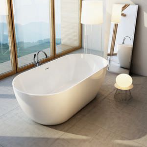 bañera ovalada