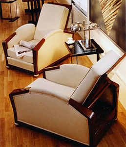 sillón Art Deco / de tejido / de Pierre Chareau