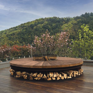 brasero de jardín de leña