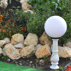 bolardo de iluminación urbano / clásico / de hierro forjado / LED