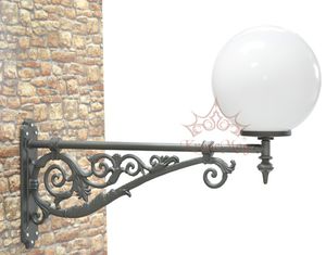 aplique clásico / de exterior / de acero / de incandescencia