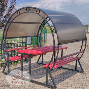 conjunto de mesa y banco contemporáneo